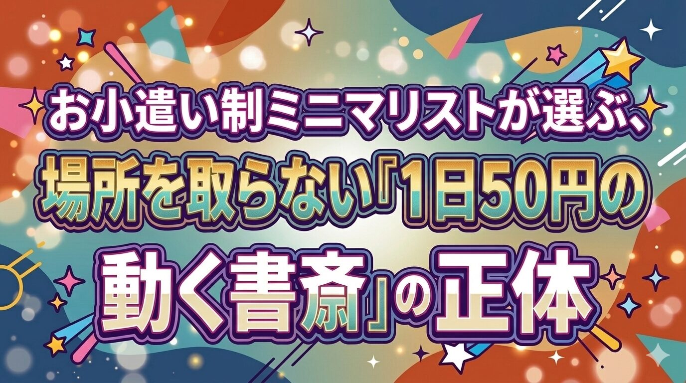お小遣い制ミニマリストが選ぶ、場所を取らない『1日50円の動く書斎』の正体