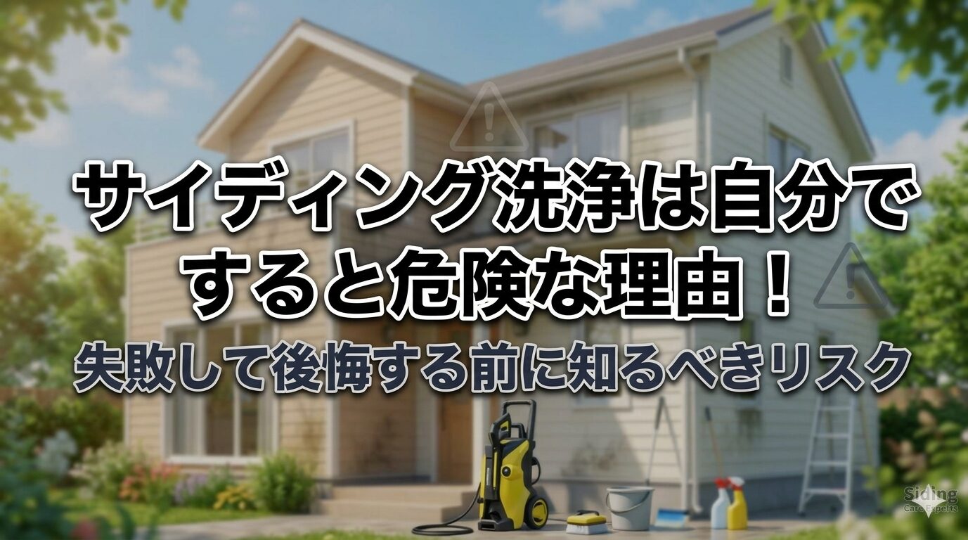 サイディング洗浄は自分ですると危険な理由！失敗して後悔する前に知るべきリスク